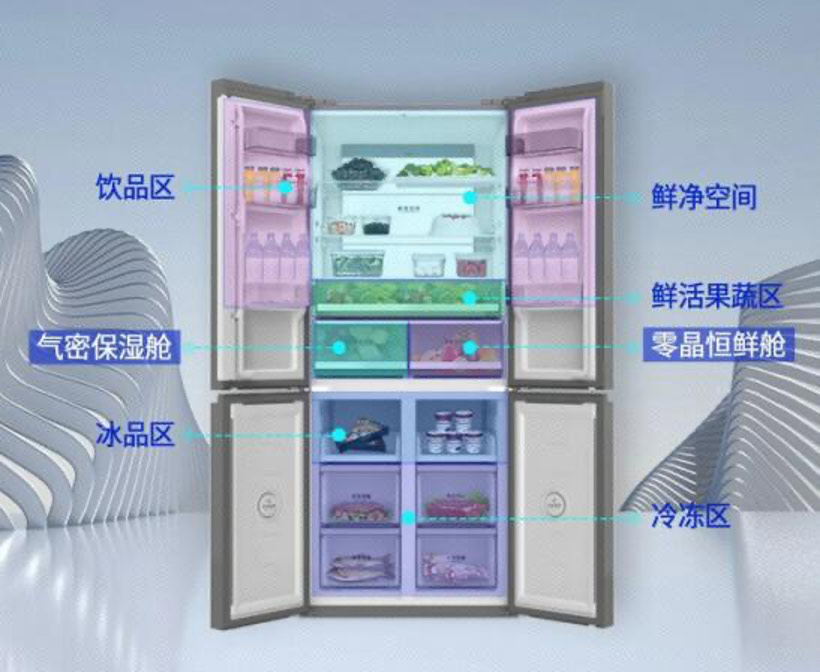超大容量強(qiáng)勁凍力，澳柯瑪520升十字門冰箱上熱搜